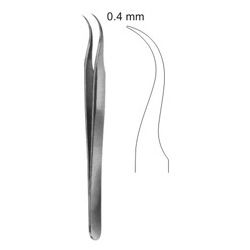 Micro forceps curved tip 115mm