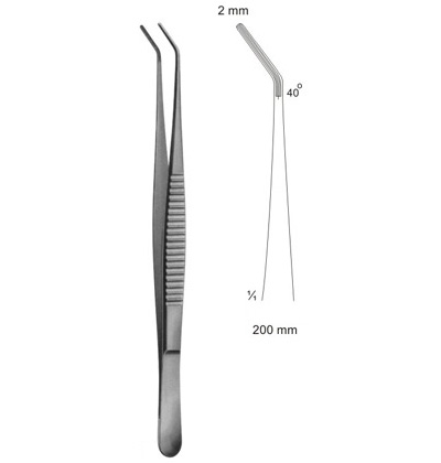 De Bakey Atraumata Forceps 40 Angled