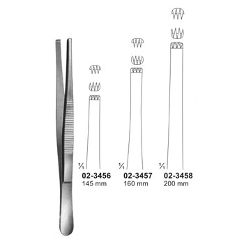 Tissue Forceps 3 x 4 teeth