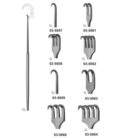 Retractors Cuved Sharp